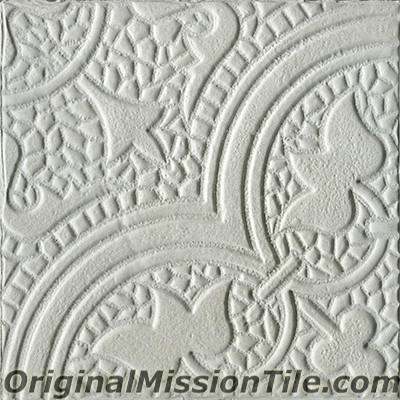 Original Mission Tile Cement Relief Roseton - 8 x 8 - Relief Cement ...