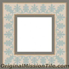 Original Mission Tile Cement Border Alamo - 8 x 8
