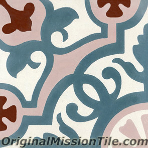 Original Mission Tile Cement Classic Amalia 04 - 8 x 8