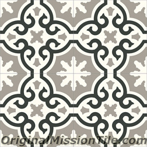 Original Mission Tile Cement Contemporary Bocassio 03 - 8 x 8