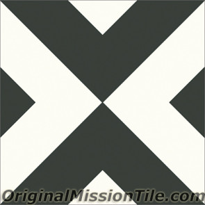 Original Mission Tile Cement Contemporary Checkered 01 - 8 x 8