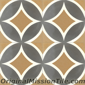 Original Mission Tile Cement Classic Circle II - 8 x 8