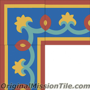 Original Mission Tile Cement Border Cox - 8 x 8
