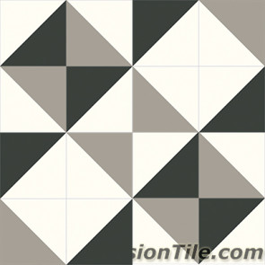 Original Mission Tile Cement Contemporary Diagonal 01 - 8 x 8