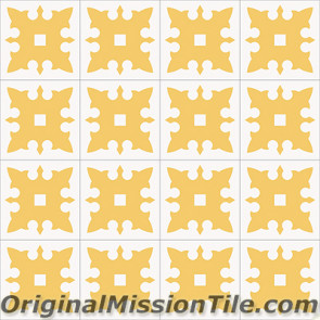 Original Mission Tile Cement Accent Escudo - 8 x 8
