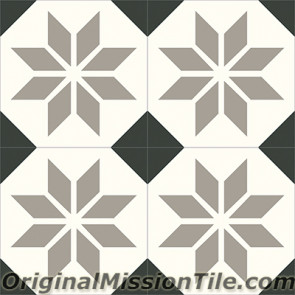 Original Mission Tile Cement Contemporary Estrella Antigua 02 - 8 x 8