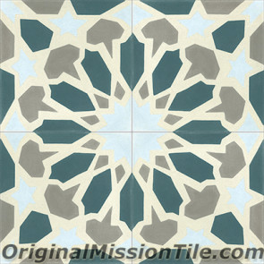 Original Mission Tile Cement Moroccan Fes - 8 x 8