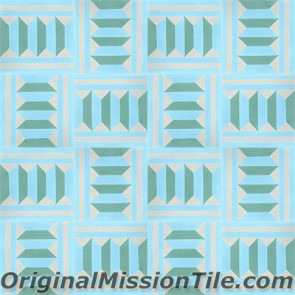 Original Mission Tile Cement Classic Harlequin B - 8 x 8