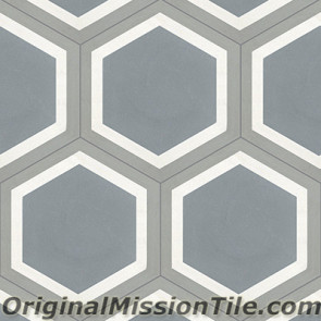 Original Mission Tile Cement Hexagonal Frame 02 - 8 x 8