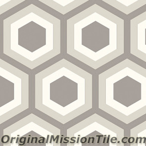 Original Mission Tile Cement Hexagonal Frame II 01 - 8 x 8