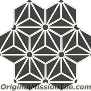Original Mission Tile Cement Hexagonal Galaxy 01 - 8 x 8