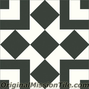 Original Mission Tile Cement Contemporary Liverpool II 01 - 8 x 8