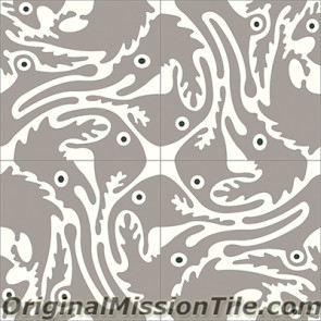 Original Mission Tile Cement Santa Barbara Long Nosed Fish - 8 x 8