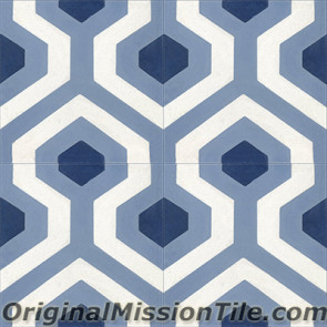 Original Mission Tile Cement Oceana Skyline 02 - 8 x 8