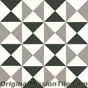 Original Mission Tile Cement Contemporary Tango 01 - 8 x 8