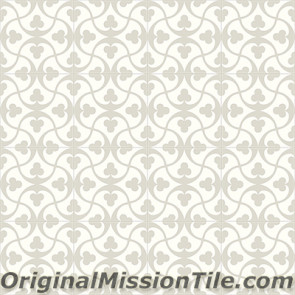 Original Mission Tile Cement Contemporary Trebol II 01 - 8 x 8