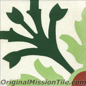 Original Mission Tile Cement Classic Tulipier - 8 x 8